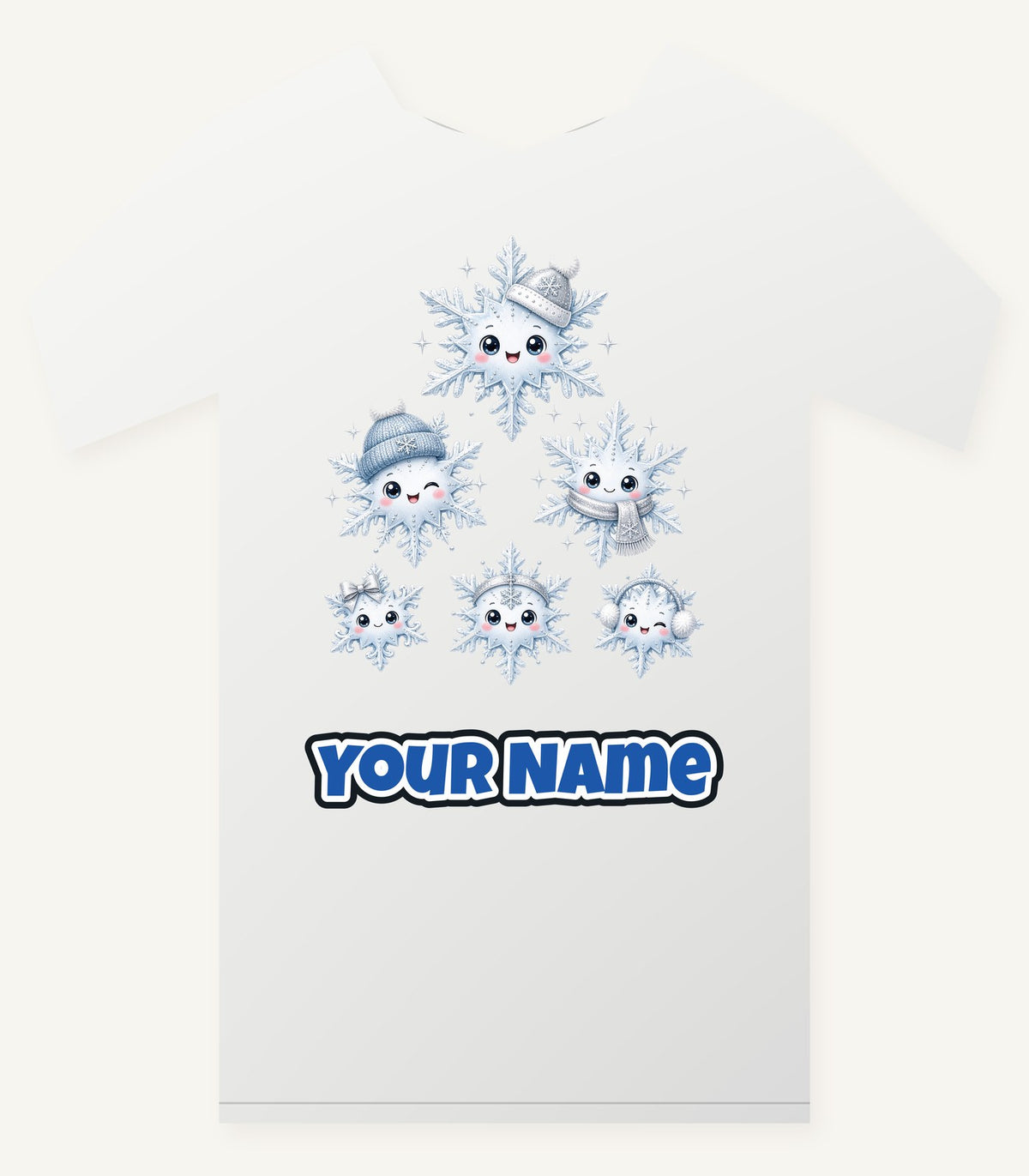 Happy Snowflake Friends Personalised Christmas T-Shirt and Hoodie