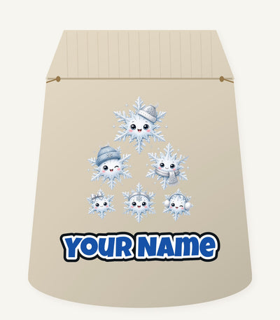 Happy Snowflake Friends Personalised Santa Sack