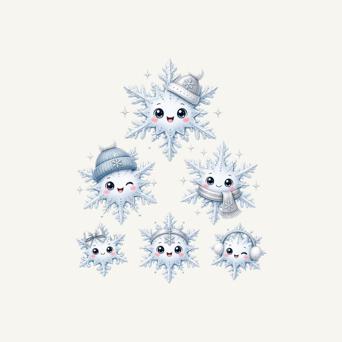 Happy Snowflake Friends Personalised Santa Sack
