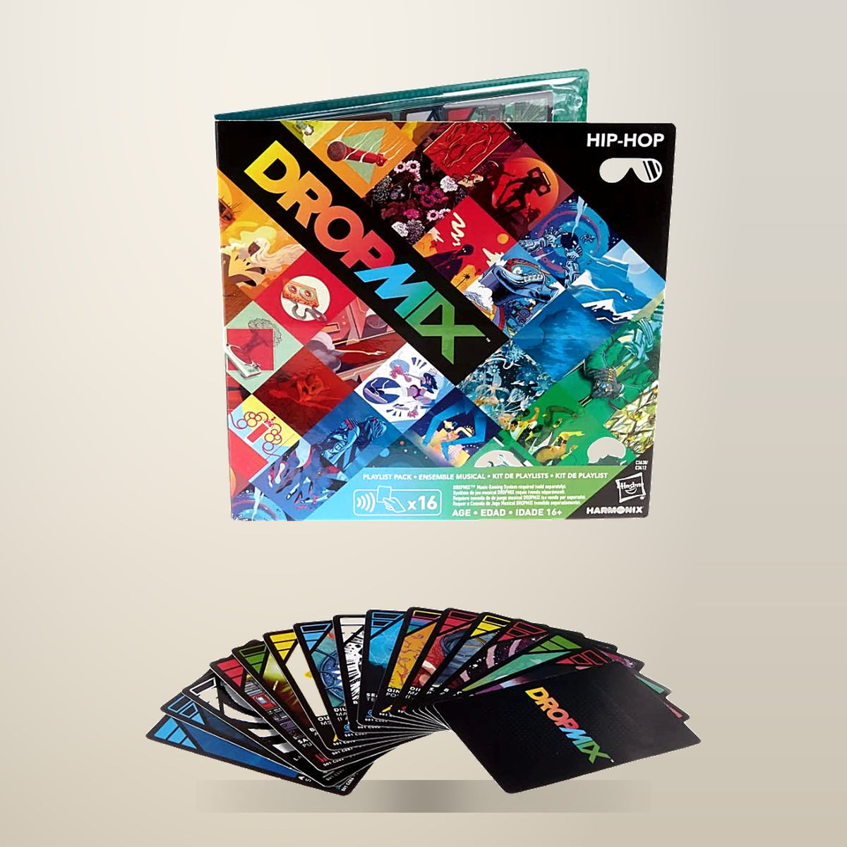 Hasbro DropMix Hip Hop Playlist Pack, 16 Cards, on a plain cream background