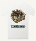 Hessian Wrapped Christmas Gift Personalised Christmas T-Shirt and Hoodie