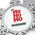 Ho Ho Ho Santa Hat Personalised Pewter Christmas Ornament