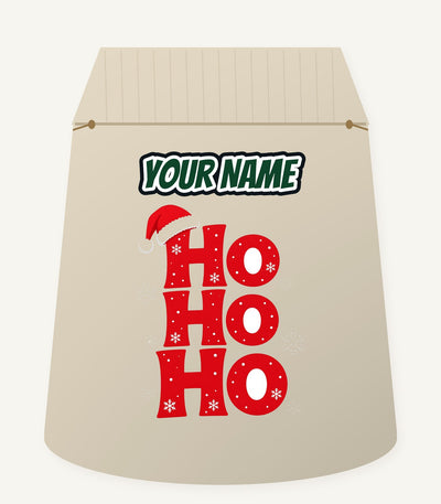 Ho Ho Ho Santa Hat Personalised Santa Sack