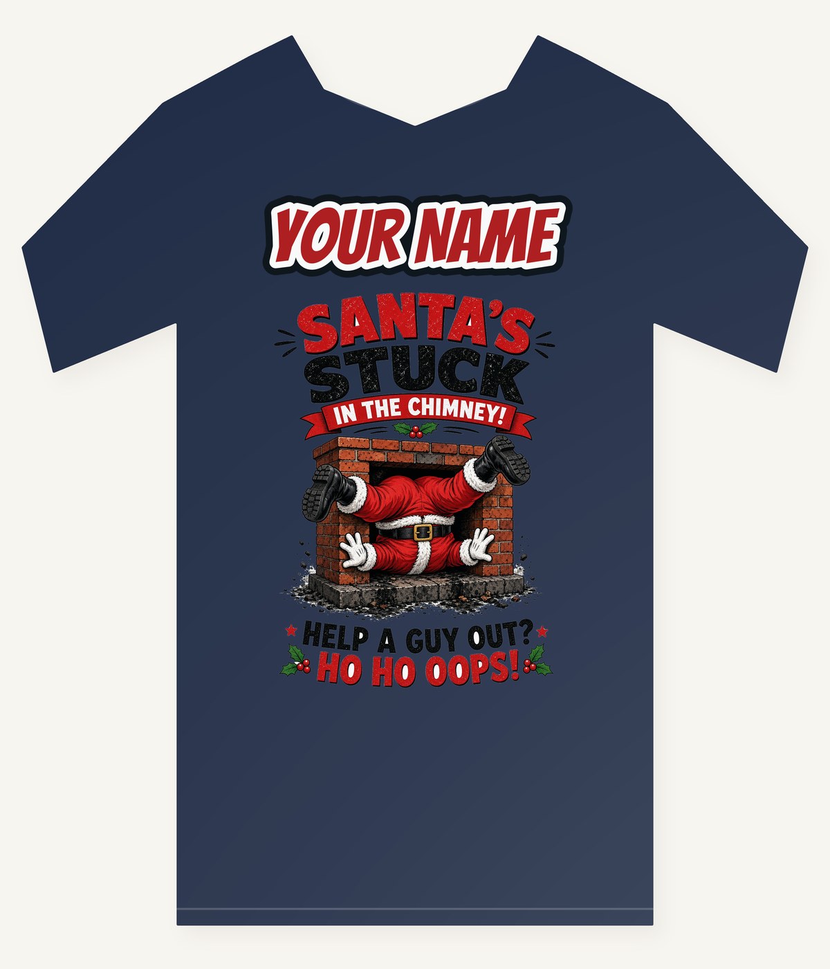 Ho Ho Oops Personalised Kids and Baby Christmas Tee