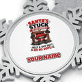 Ho Ho Oops Personalised Pewter Christmas Ornament