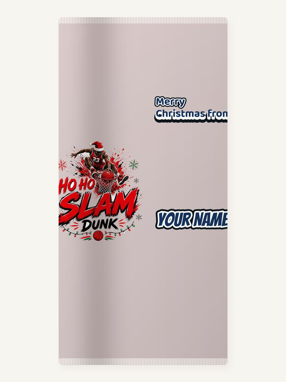 Ho Ho Slam Dunk Personalised Beach Towel