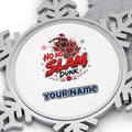 Ho Ho Slam Dunk Personalised Pewter Christmas Ornament