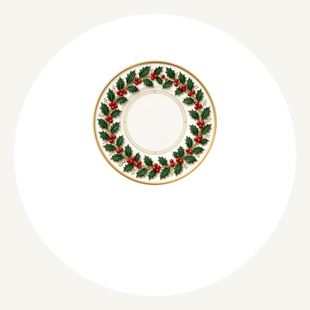 Holly Border Christmas Plate Personalised Pewter Christmas Ornament