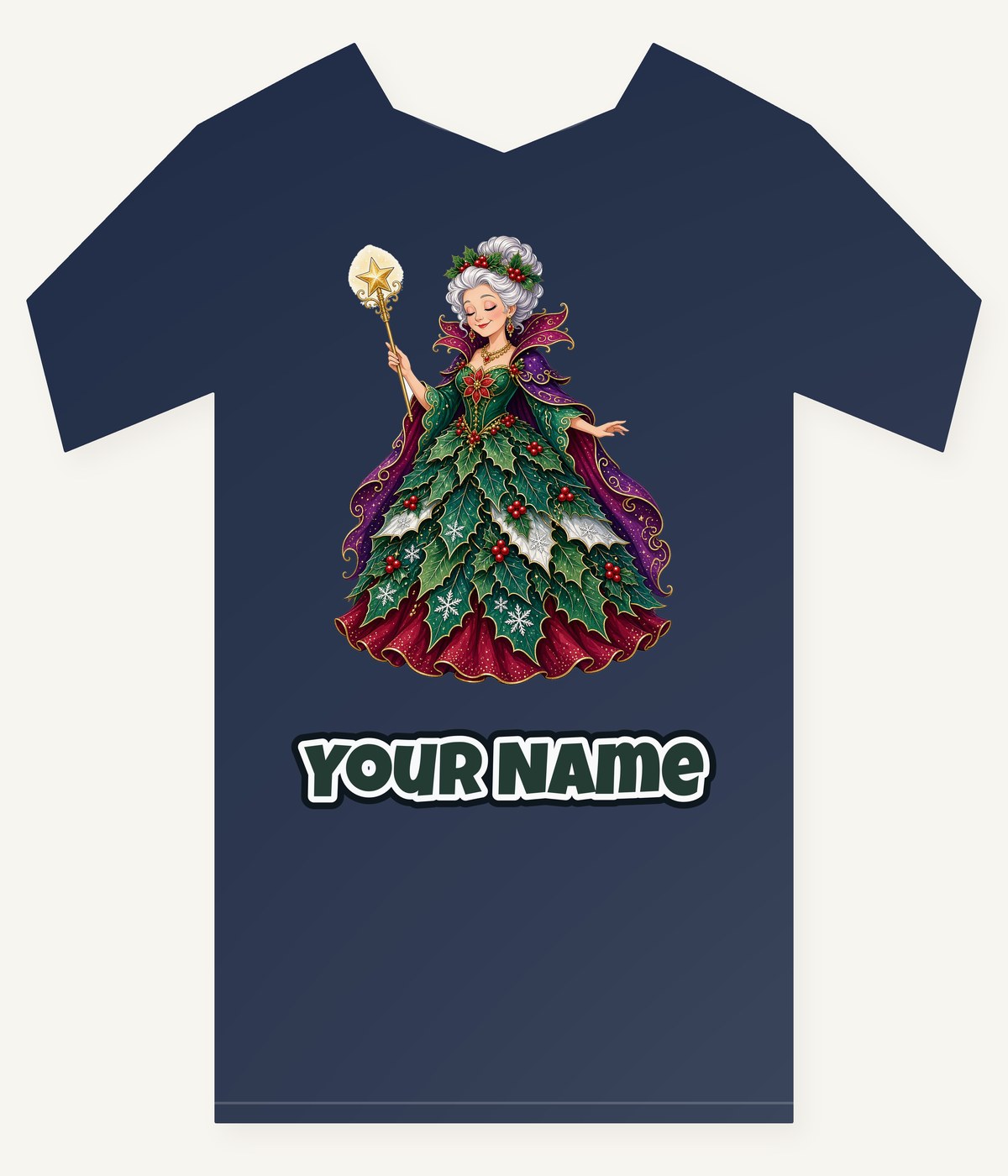Holly Fairy Godmother Personalised Kids Tee and Baby Bodysuit