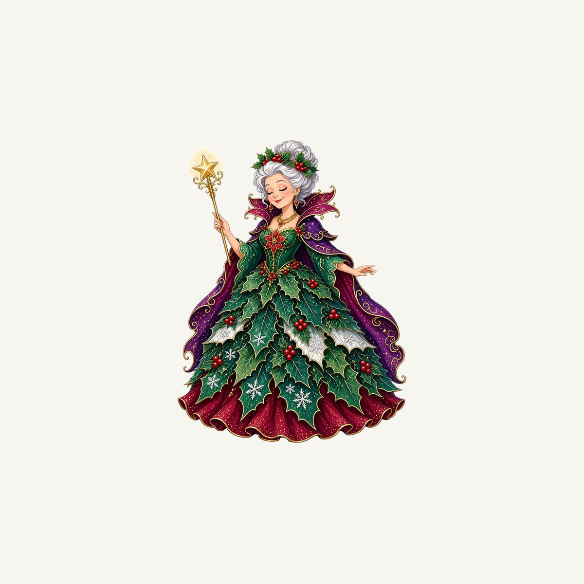 Holly Fairy Godmother Personalised Christmas Mug