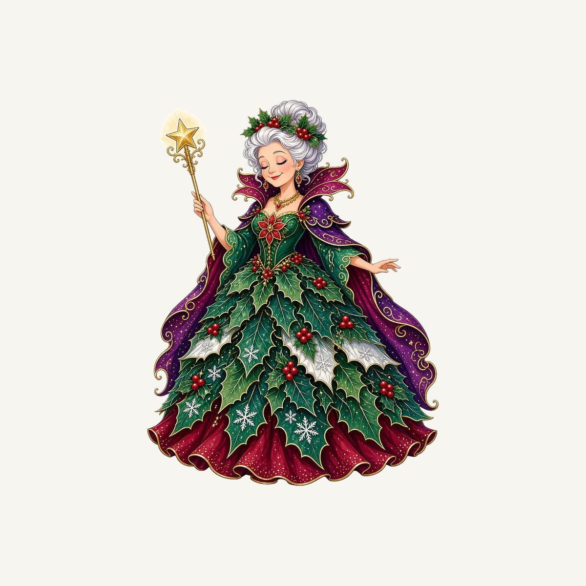 Holly Fairy Godmother Personalised Christmas T-Shirt and Hoodie