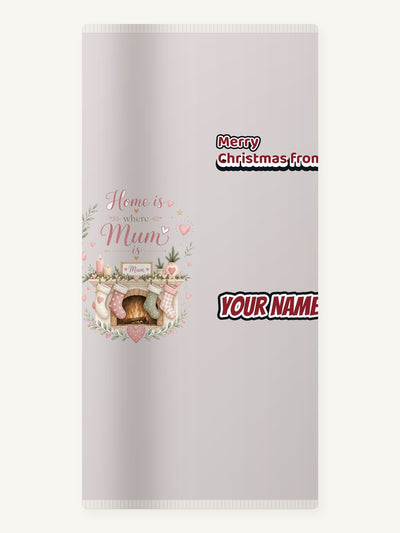 Home Is Where Mum Is Personalised Beach Towel