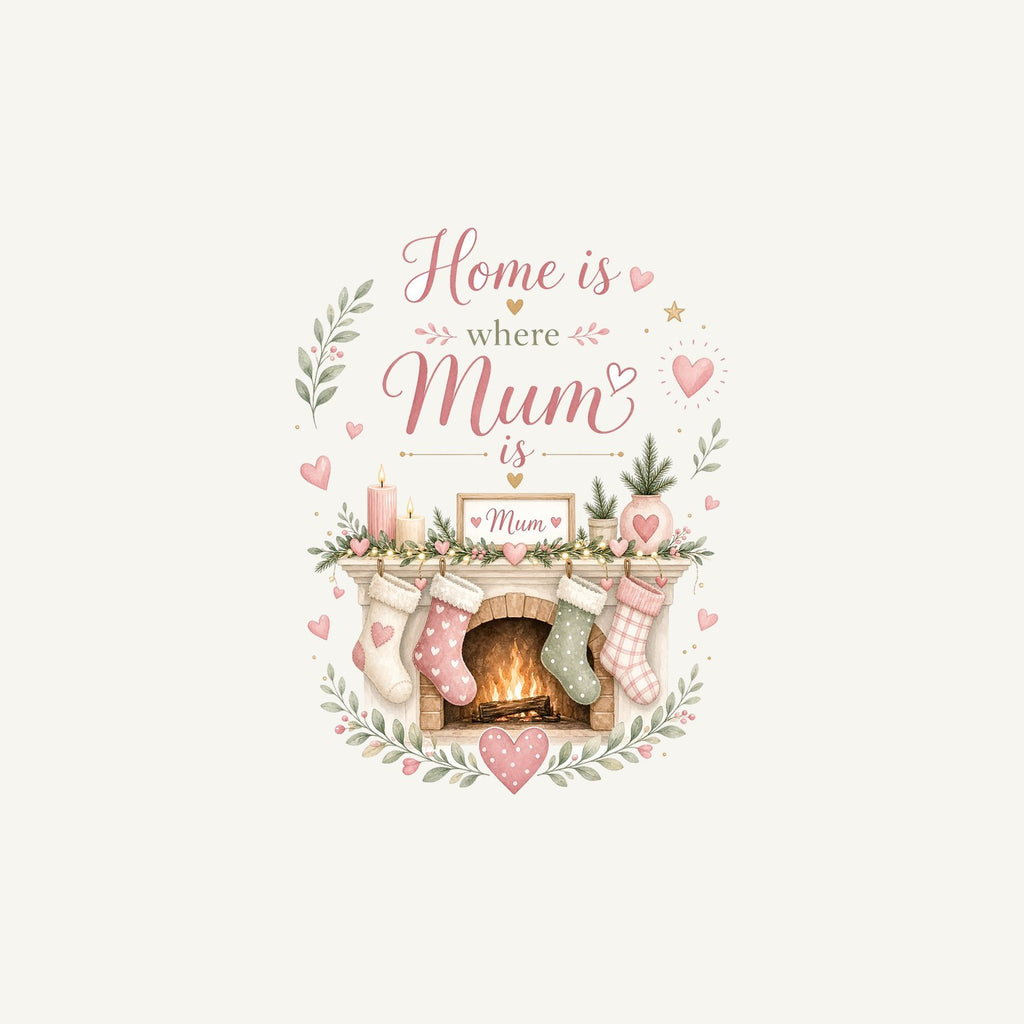 Home Is Where Mum Is Personalised Christmas Mug