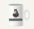 Horse and Holly Wreath Personalised Christmas Mug
