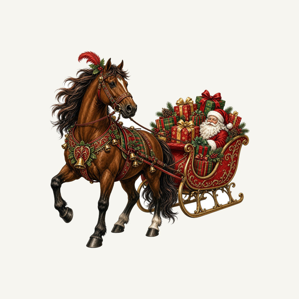 Horse Drawn Santa Sleigh Personalised Santa Sack