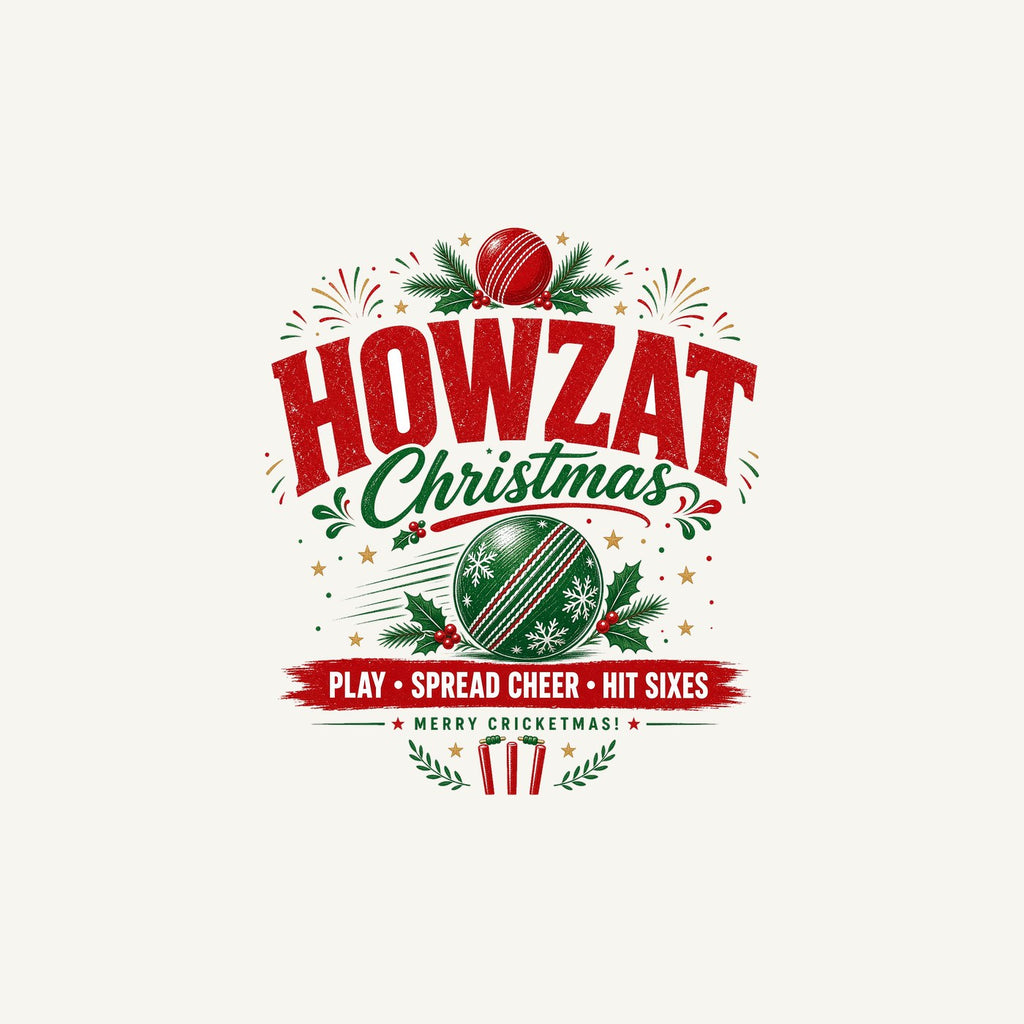 Howzat Cricket Christmas Personalised Christmas Mug