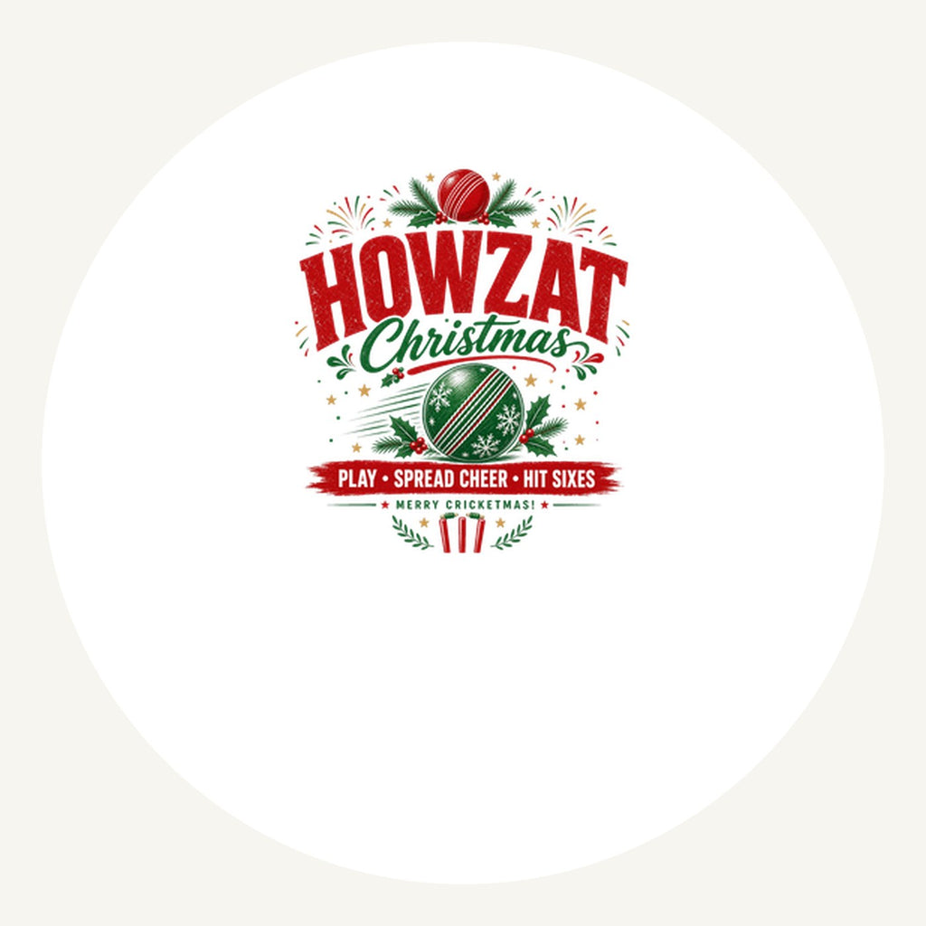 Howzat Cricket Christmas Personalised Pewter Christmas Ornament