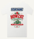 Howzat Cricket Christmas Personalised Christmas T-Shirt and Hoodie