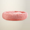 i.Pet Calming Plush Pet Bed, Pink, 110 cm, on a plain cream background