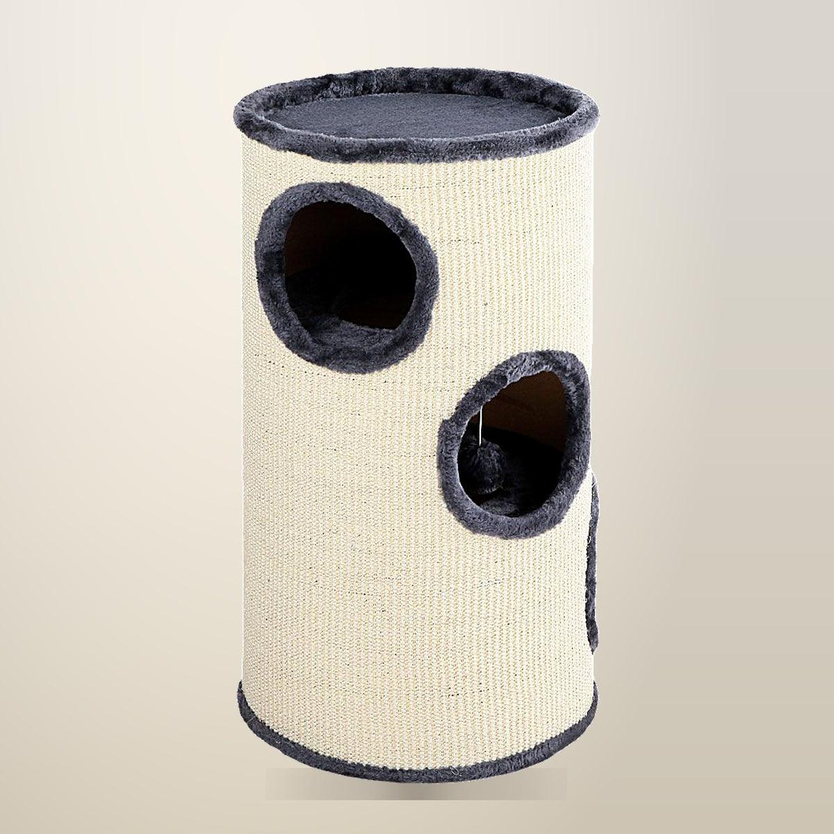 i.Pet Cat Tree, 70 cm, Three Hideout Spots, on a plain cream background
