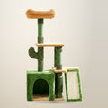 i.Pet Cat Tree, 101 cm, Green, 80 kg Capacity, on a plain cream background