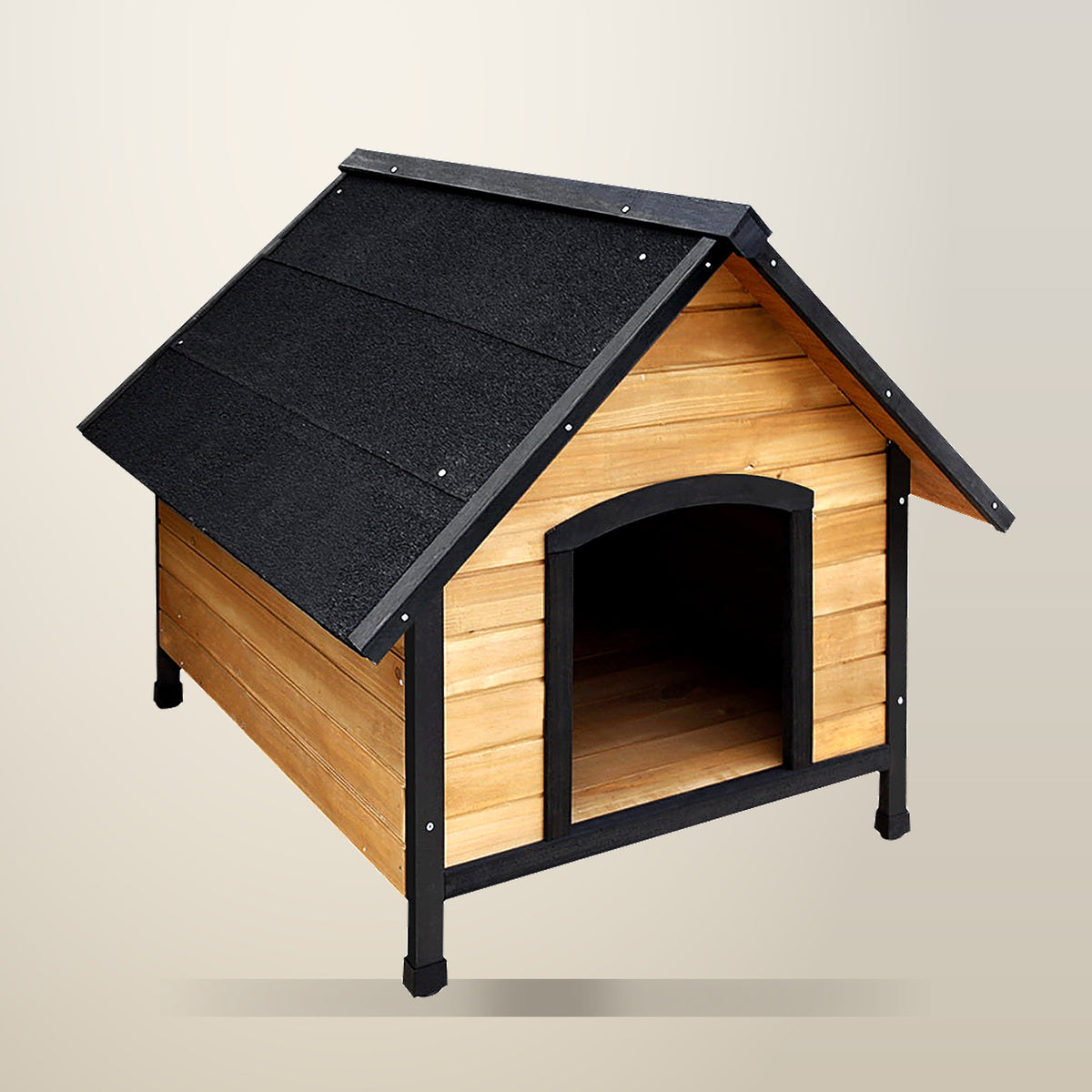 i.Pet Dog Kennel, Extra Large, Wooden, 100 cm, on a plain cream background
