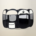 i.Pet Dog Playpen Tent, 3XL, Black and White, on a plain cream background