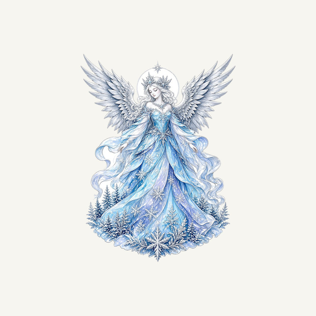 Ice Angel In Snow Gown Personalised Kids Tee and Baby Bodysuit