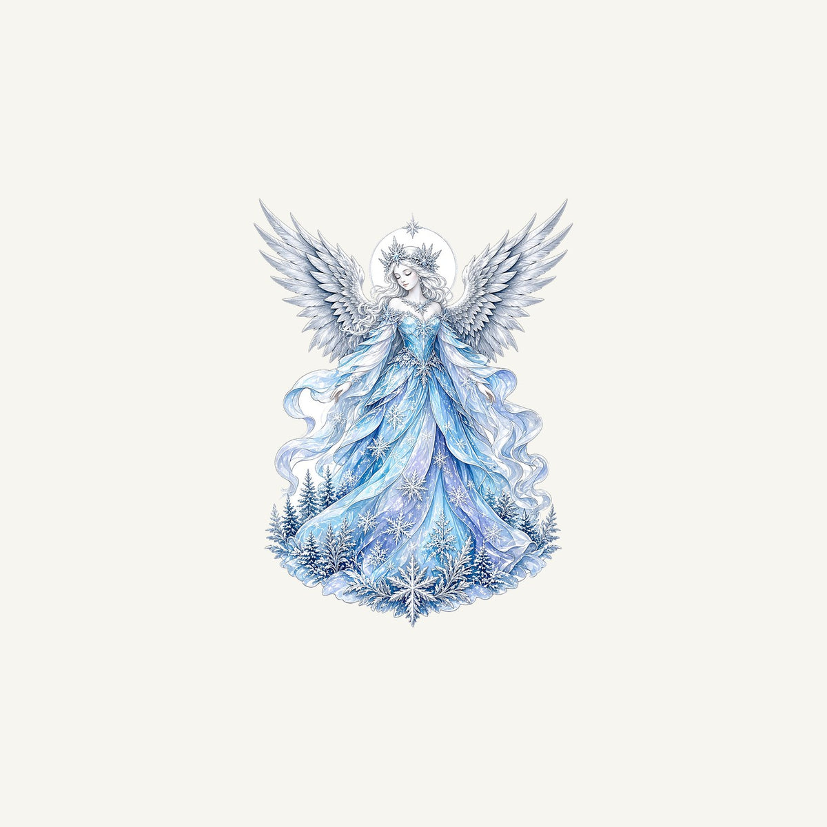 Ice Angel In Snow Gown Personalised Christmas Mug