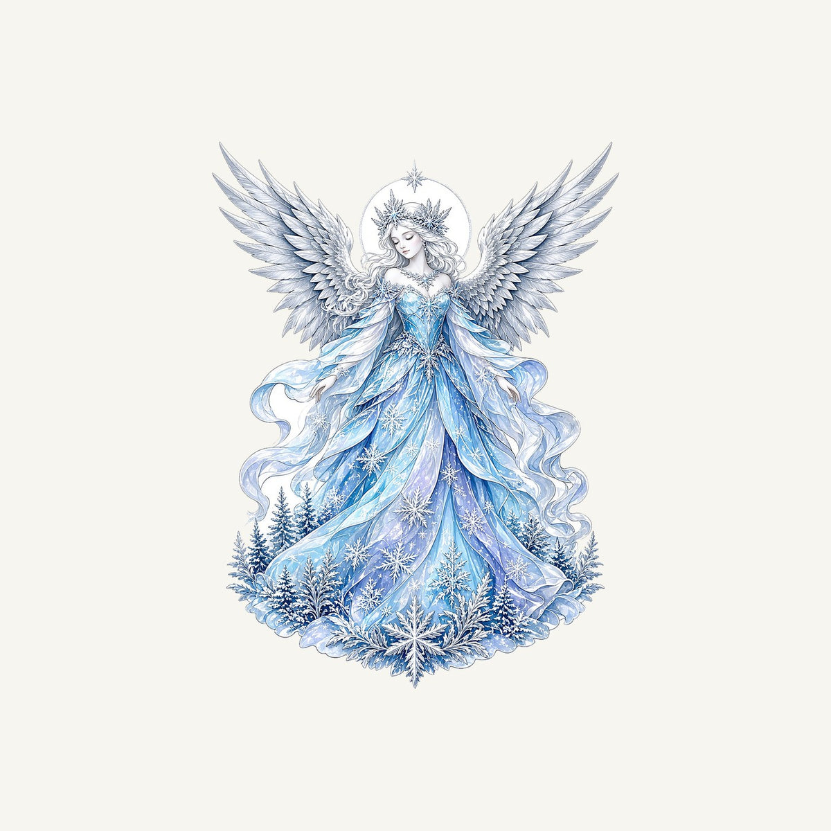 Ice Angel In Snow Gown Personalised Christmas T-Shirt and Hoodie