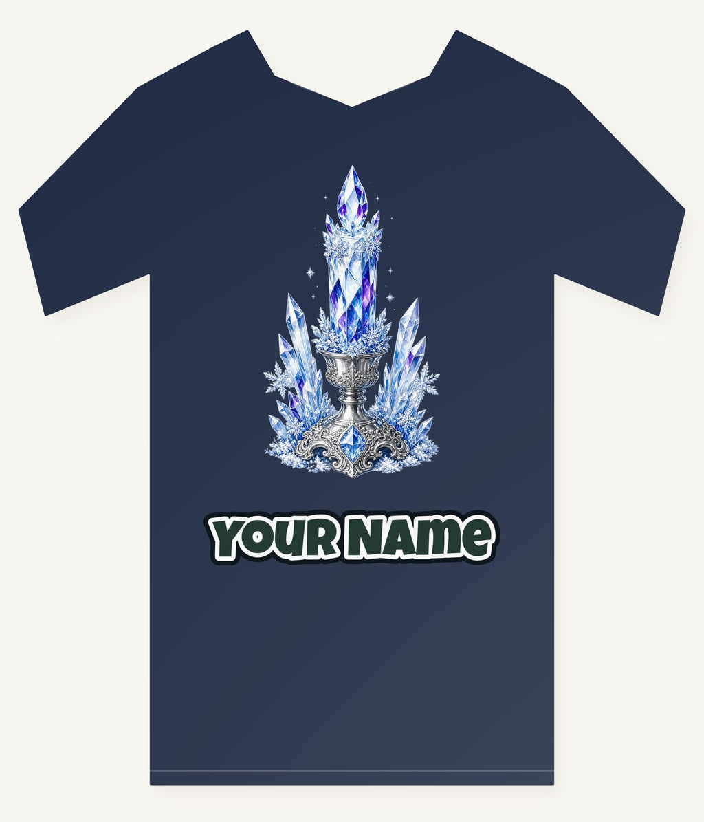 Ice Crystal Candle Personalised Kids Tee and Baby Bodysuit