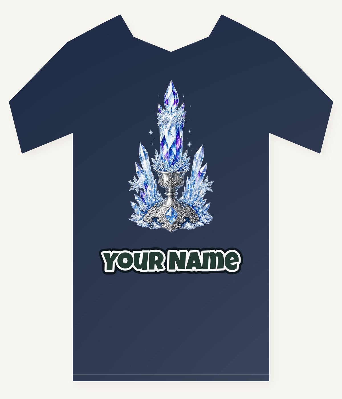 Ice Crystal Candle Personalised Kids Tee and Baby Bodysuit