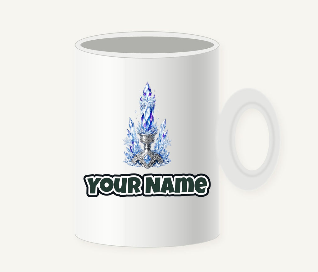 Ice Crystal Candle Personalised Christmas Mug