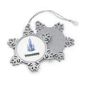 Ice Crystal Candle Personalised Pewter Christmas Ornament