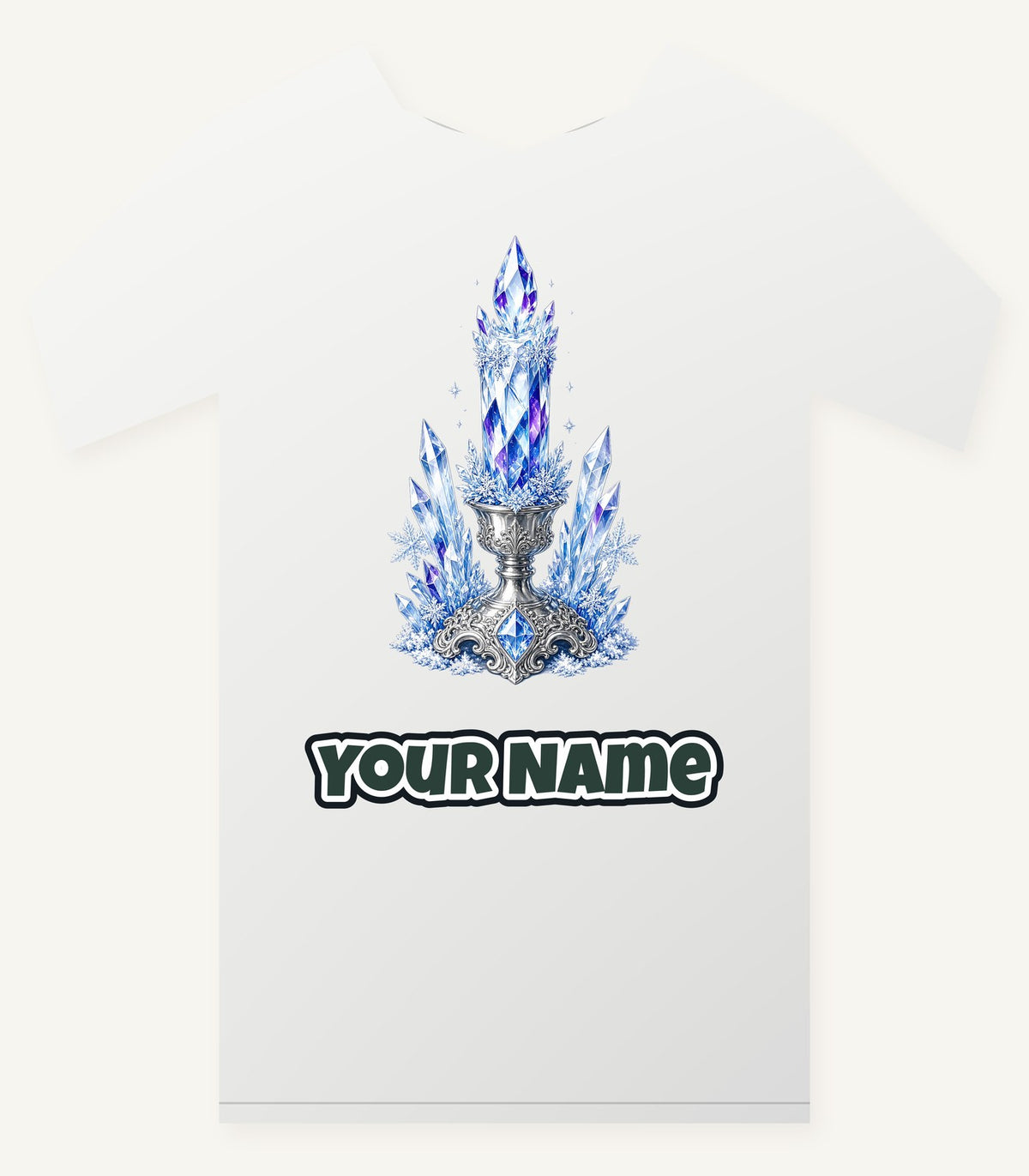Ice Crystal Candle Personalised Christmas T-Shirt and Hoodie