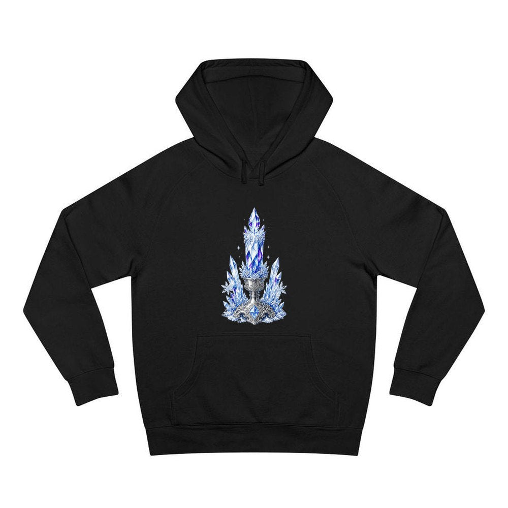 Ice Crystal Candle personalised Christmas hoodie in black