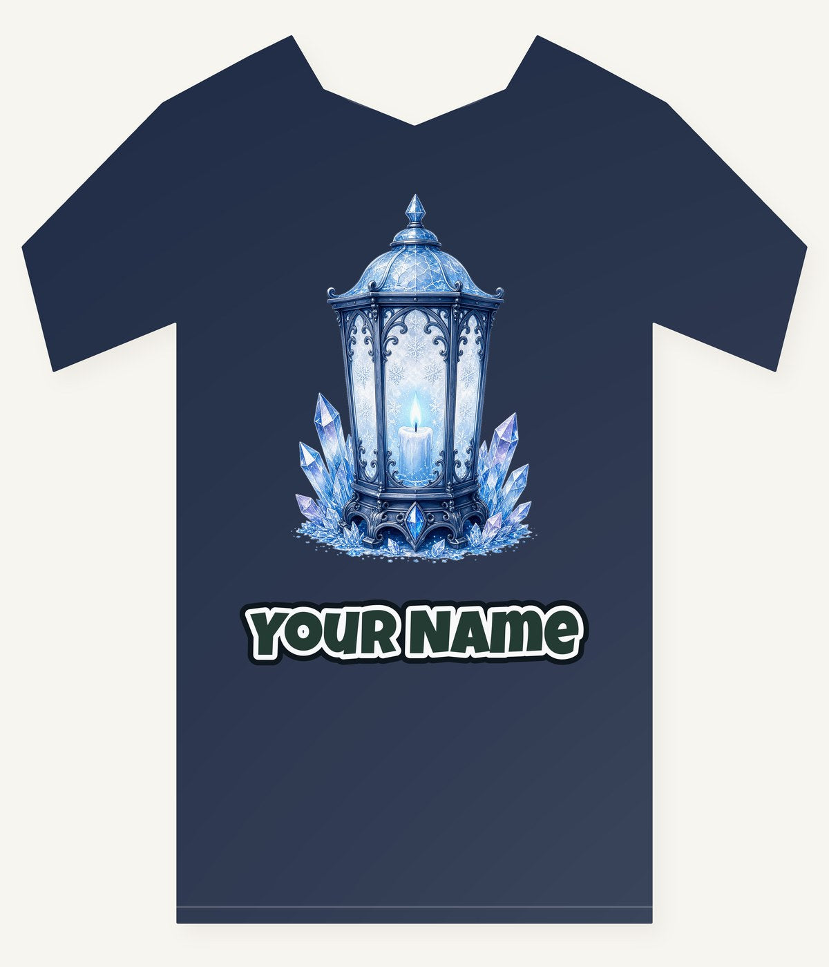 Ice Crystal Lantern Personalised Kids Tee and Baby Bodysuit