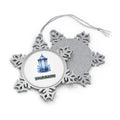 Ice Crystal Lantern Personalised Pewter Christmas Ornament