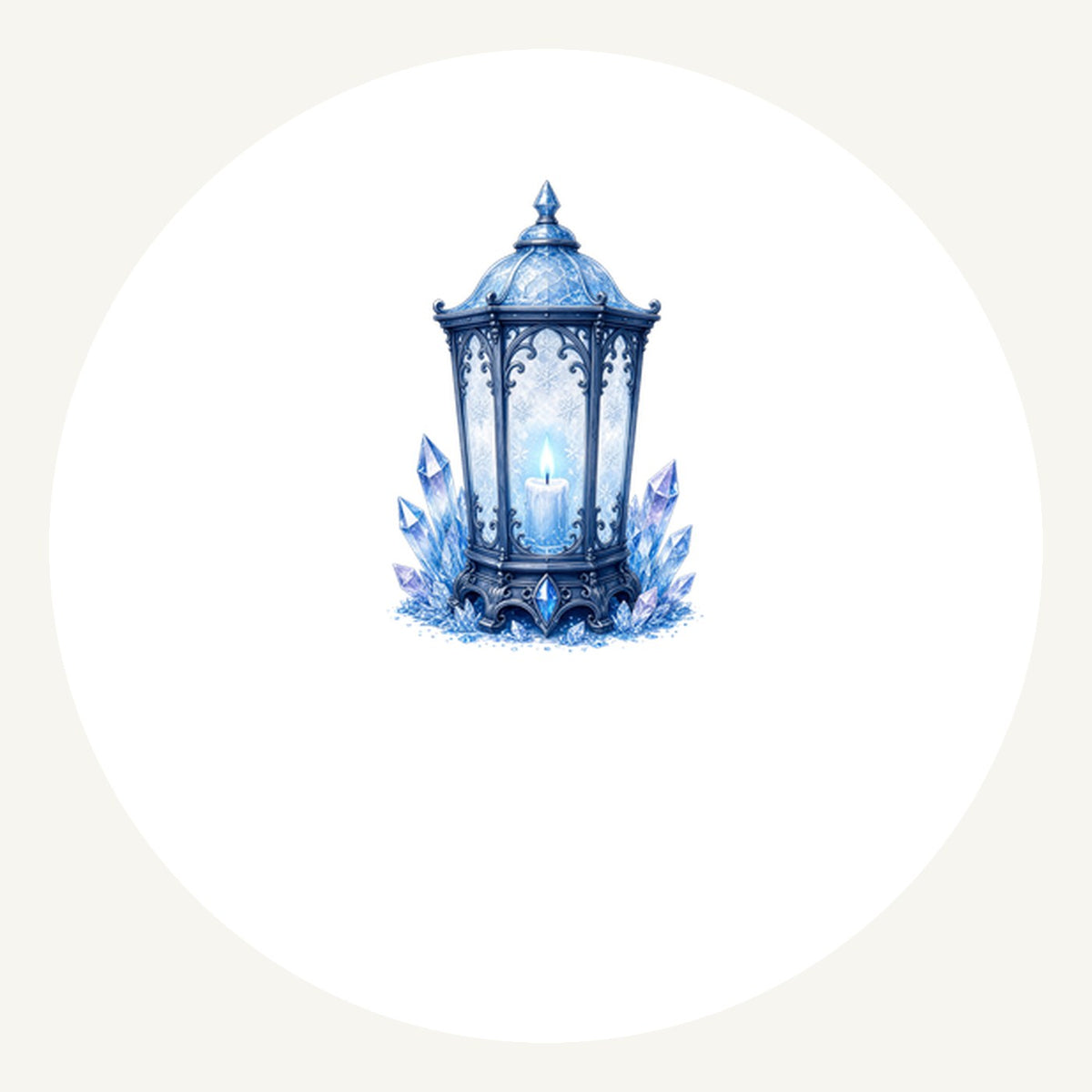 Ice Crystal Lantern Personalised Pewter Christmas Ornament