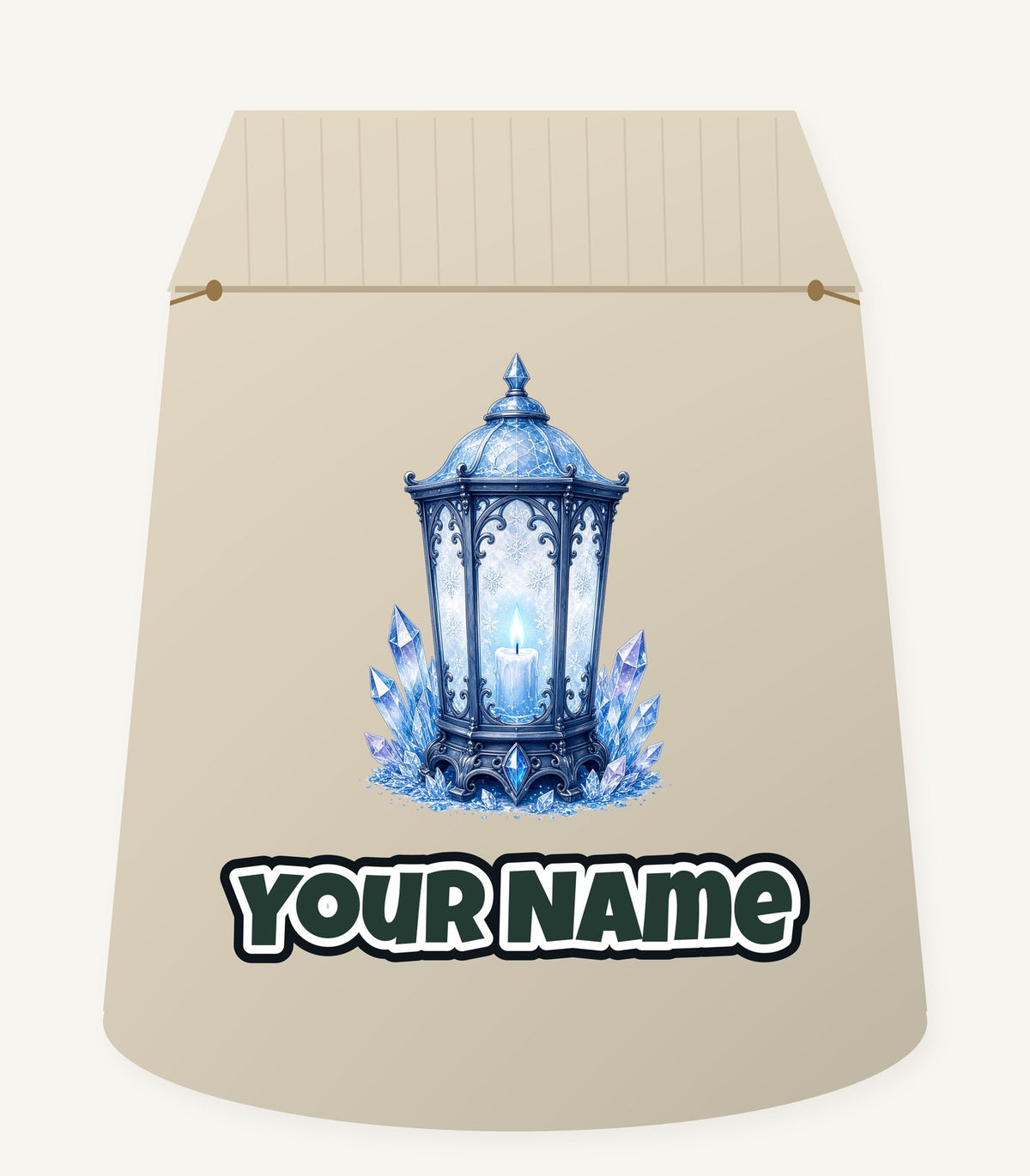 Ice Crystal Lantern Personalised Santa Sack