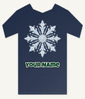 Ice Crystal Snowflake Personalised Kids and Baby Christmas Tee