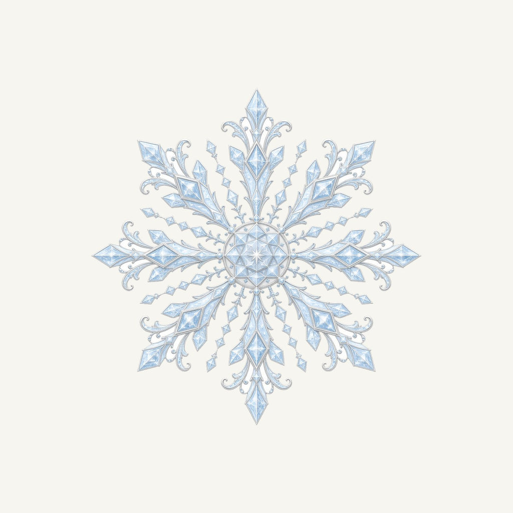 Ice Crystal Snowflake Personalised Kids and Baby Christmas Tee