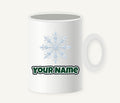 Ice Crystal Snowflake Personalised Christmas Mug