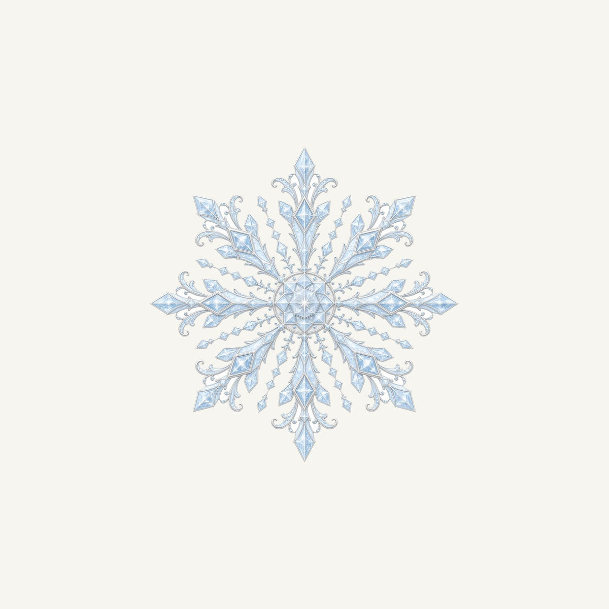 Ice Crystal Snowflake Personalised Christmas Mug