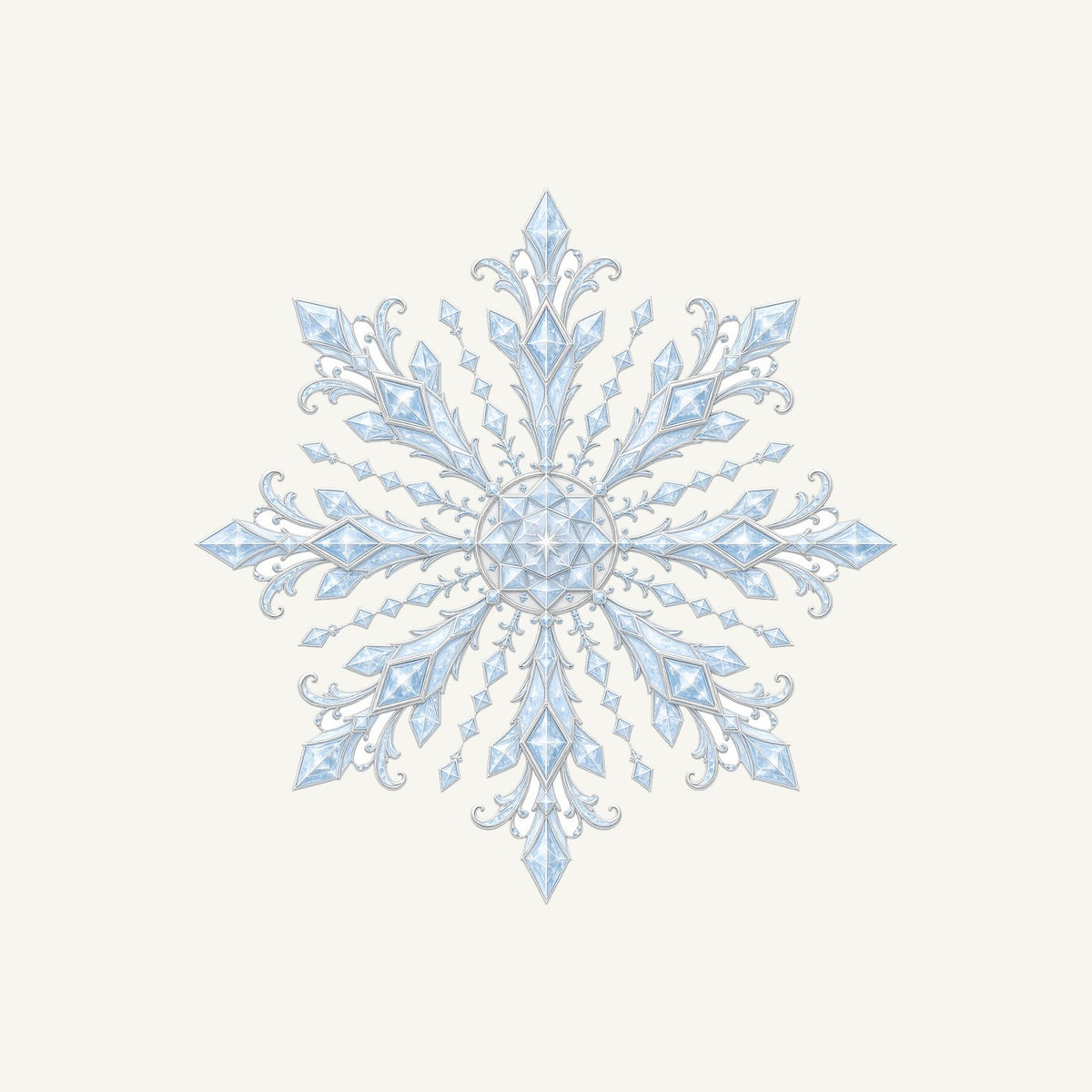 Ice Crystal Snowflake Personalised Christmas T-Shirt and Hoodie