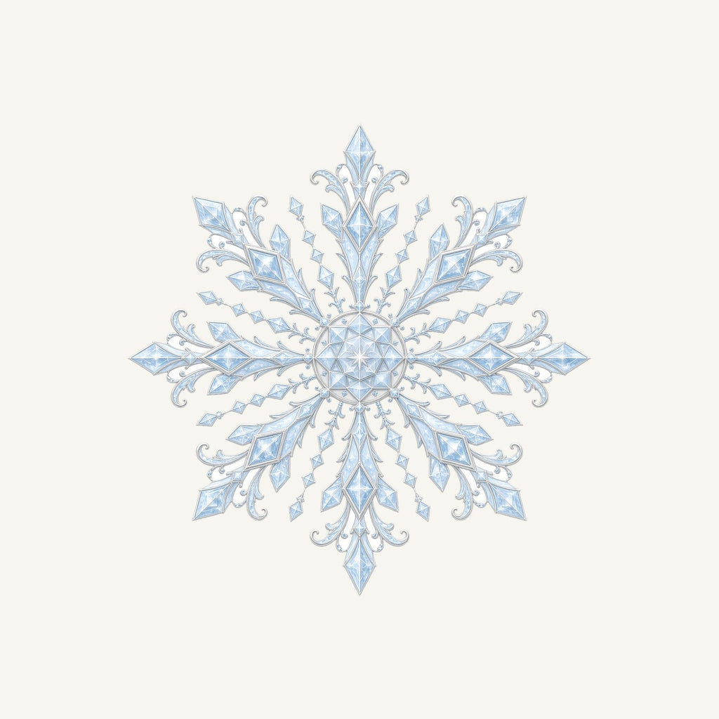 Ice Crystal Snowflake Personalised Santa Sack