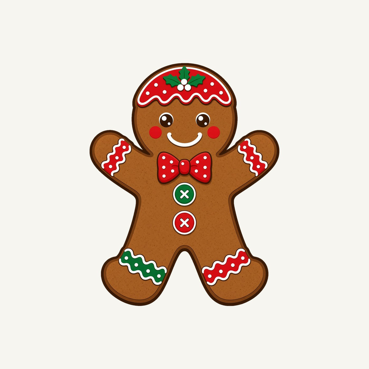 Iced Gingerbread Man Biscuit Personalised Kids Tee and Baby Bodysuit