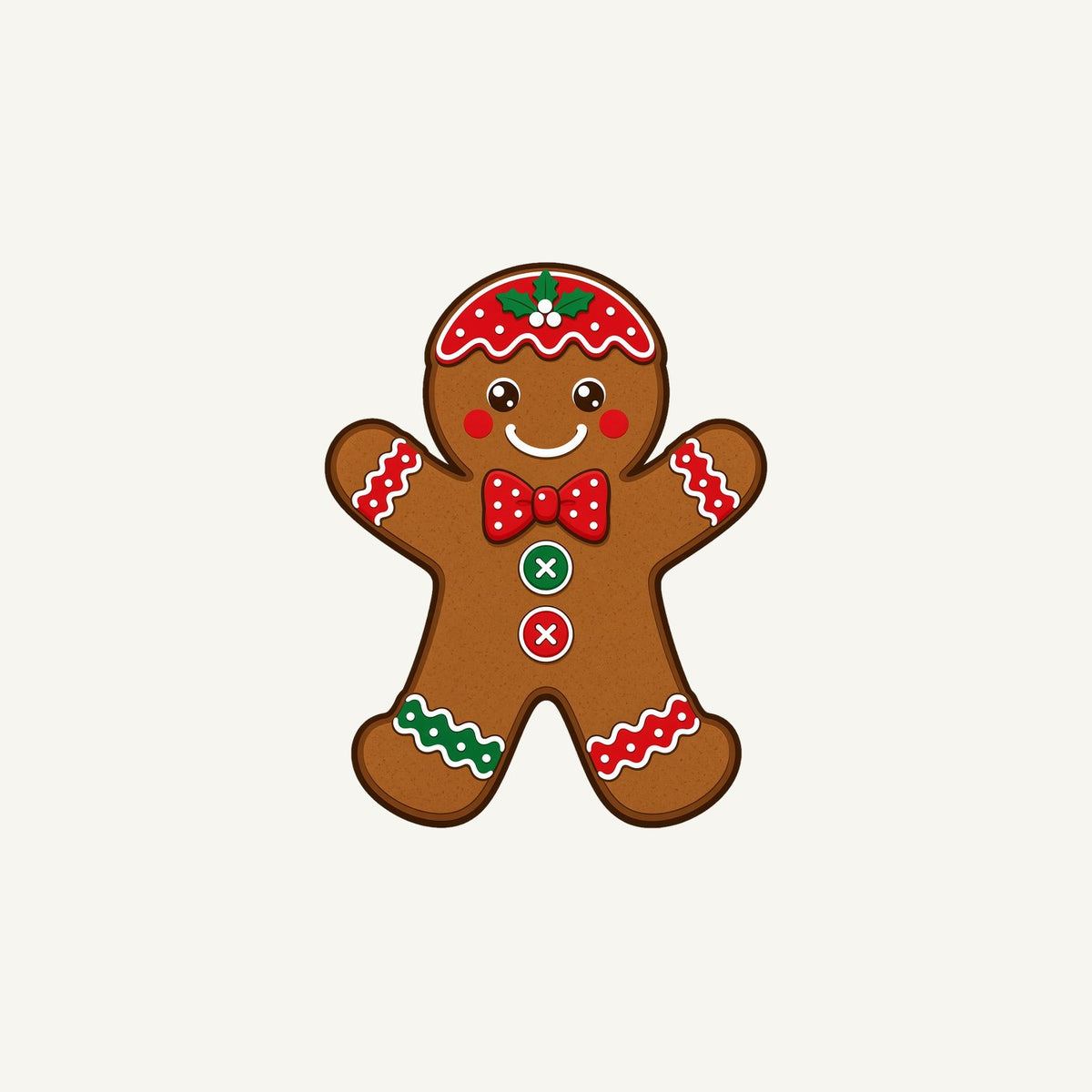 Iced Gingerbread Man Biscuit Personalised Christmas Mug
