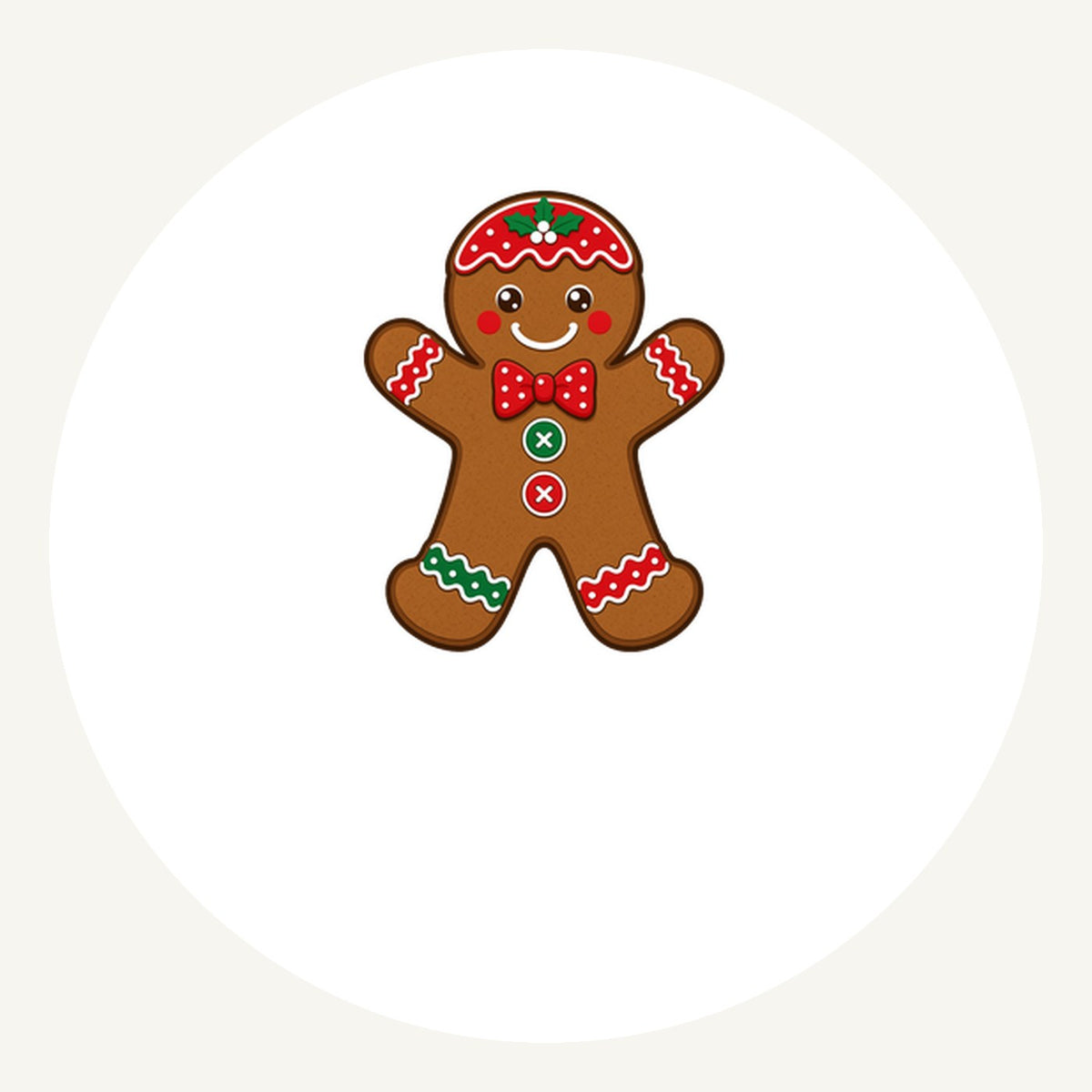 Iced Gingerbread Man Biscuit Personalised Pewter Christmas Ornament