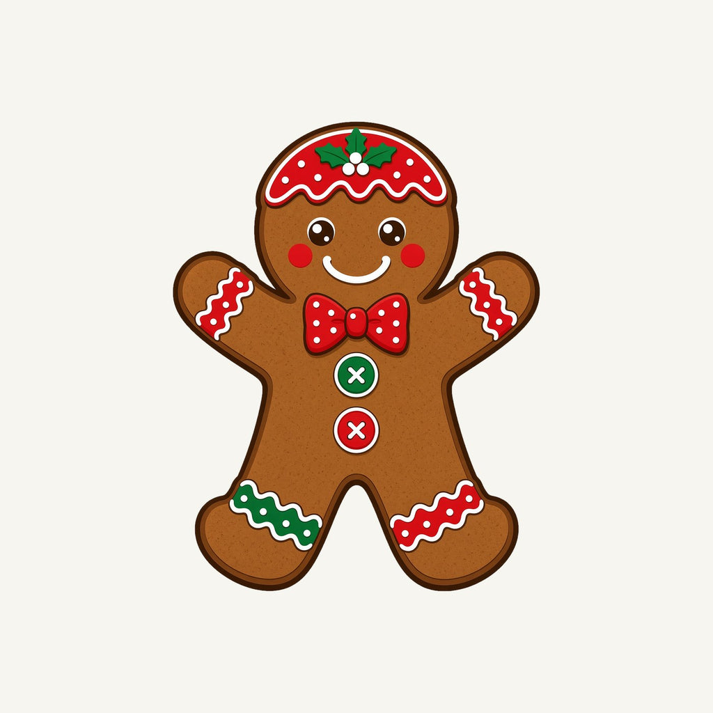 Iced Gingerbread Man Biscuit Personalised Santa Sack